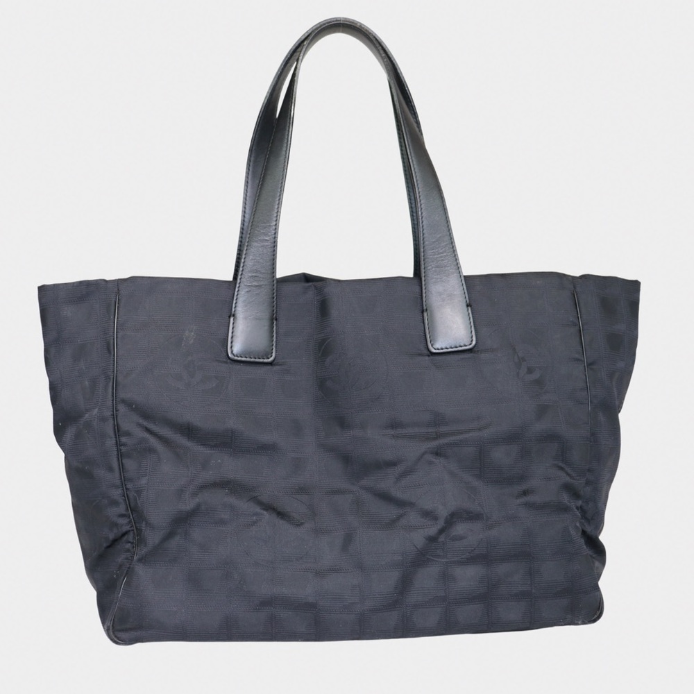 Chanel 2004 Black Travel Ligne Tote Bag